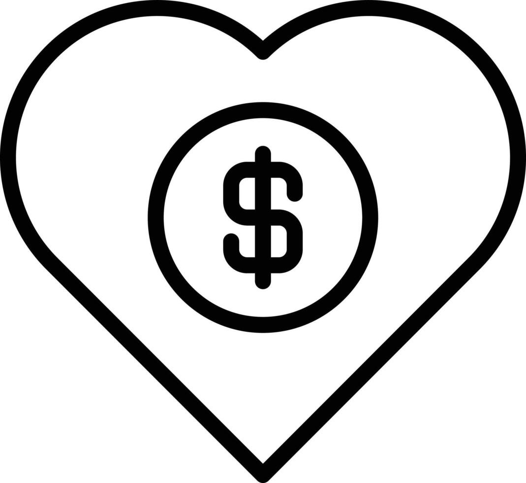 heart dollar vector illustration on a background.Premium quality symbols.vector icons for concept and graphic design.