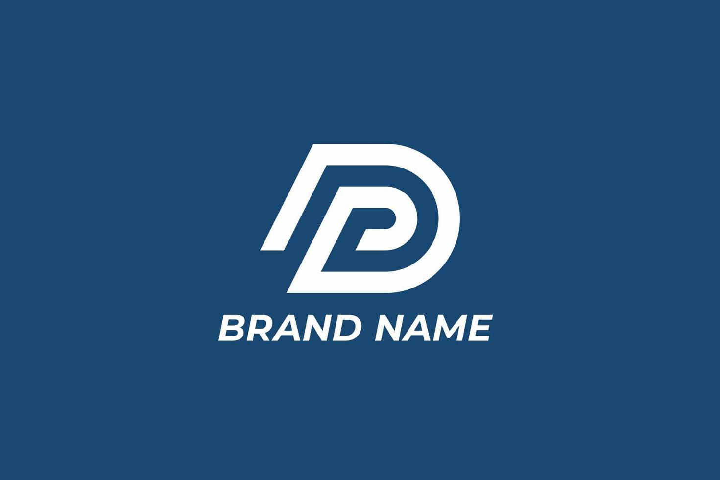 Modern and simple DP logo design vector
