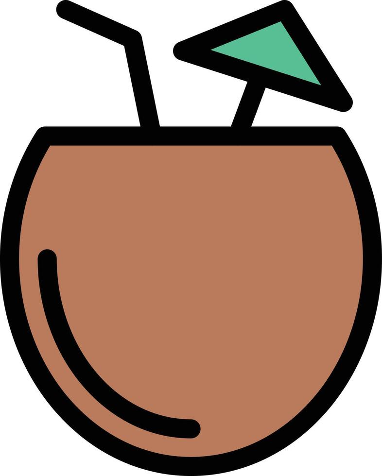 ilustración de vector de jugo de coco en un fondo. símbolos de calidad premium. iconos vectoriales para concepto y diseño gráfico.