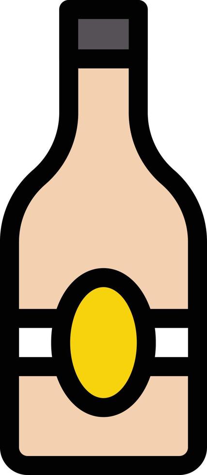 ilustración de vector de botella de vino en un fondo. símbolos de calidad premium. iconos vectoriales para concepto y diseño gráfico.