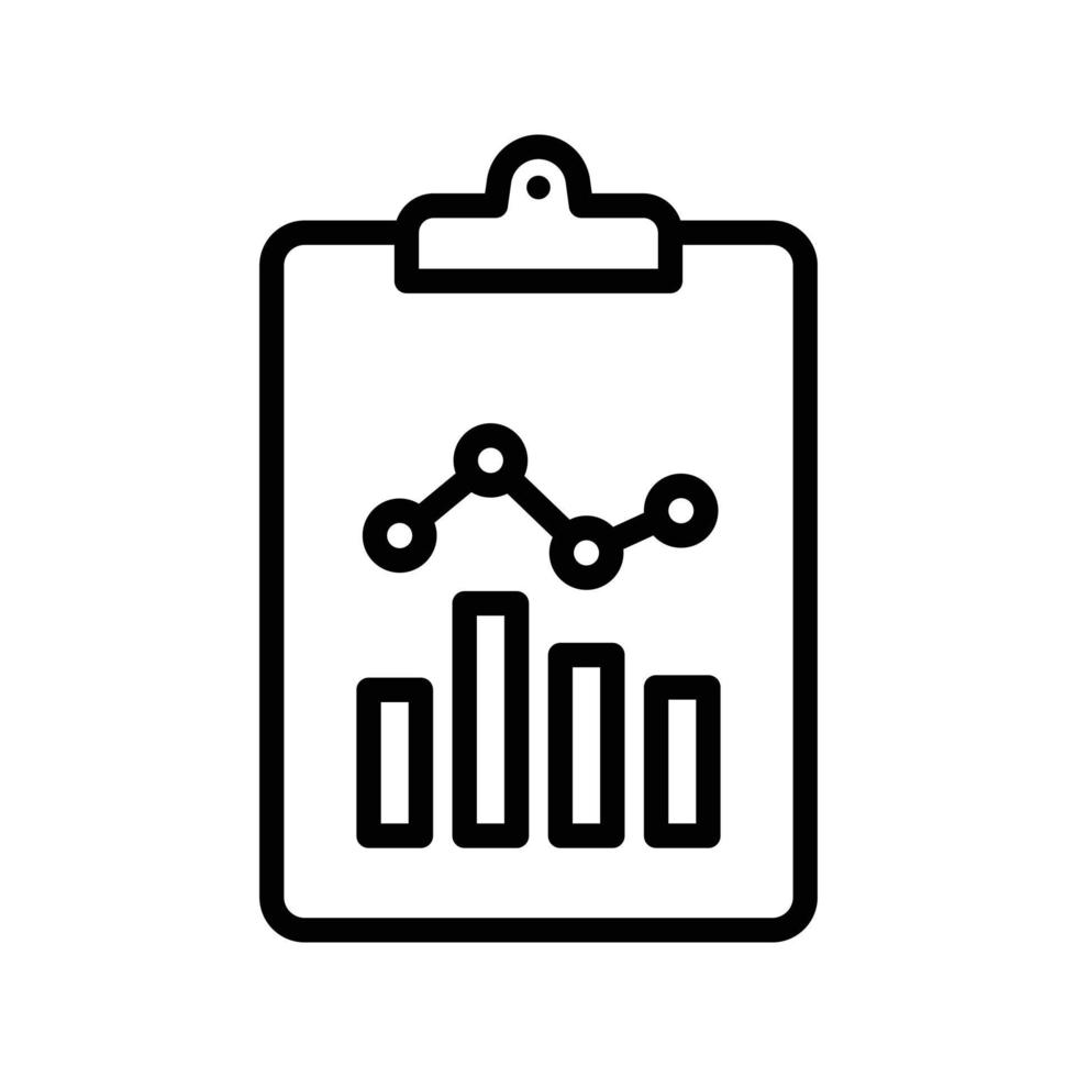 ilustración vectorial de informe analítico sobre un fondo. símbolos de calidad premium. iconos vectoriales para concepto y diseño gráfico. vector