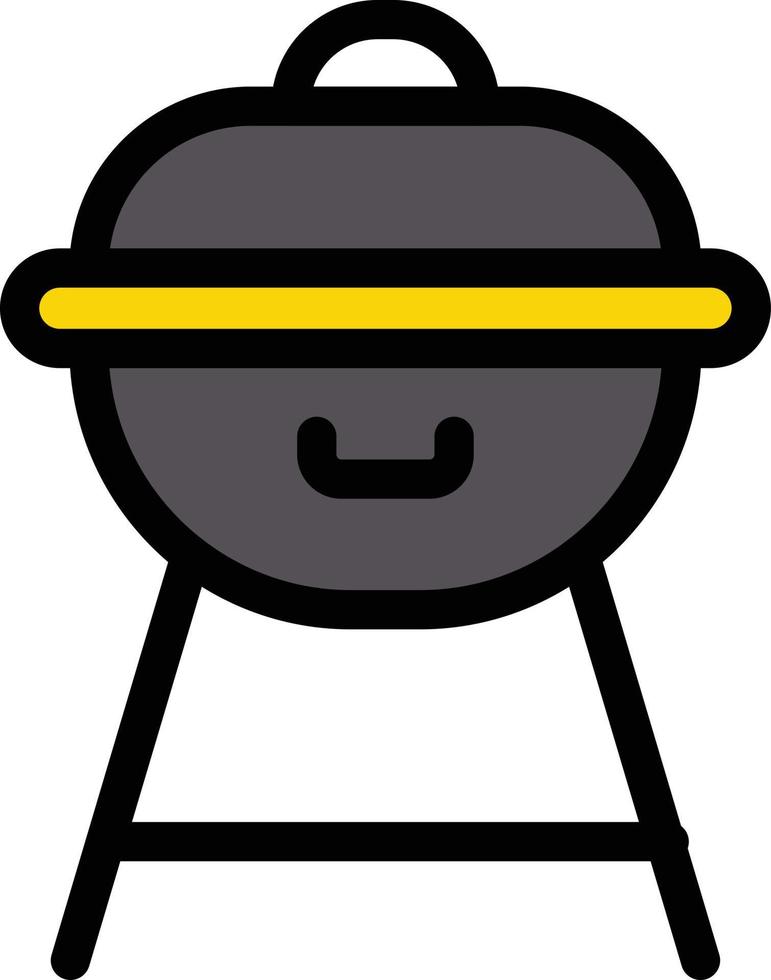 ilustración de vector de comida a la parrilla en un fondo. símbolos de calidad premium. iconos vectoriales para concepto y diseño gráfico.