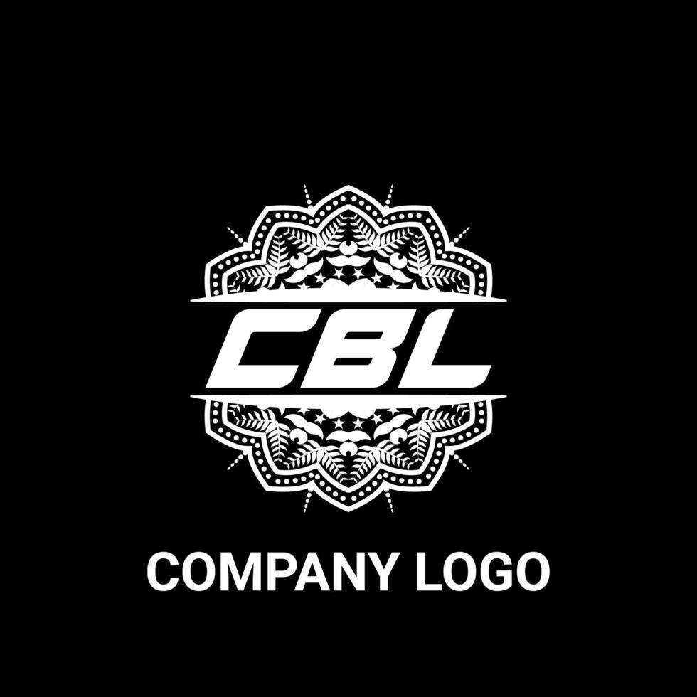 CBL letter royalty mandala shape logo. CBL brush art logo. CBL logo for a company, business, and commercial use. vector