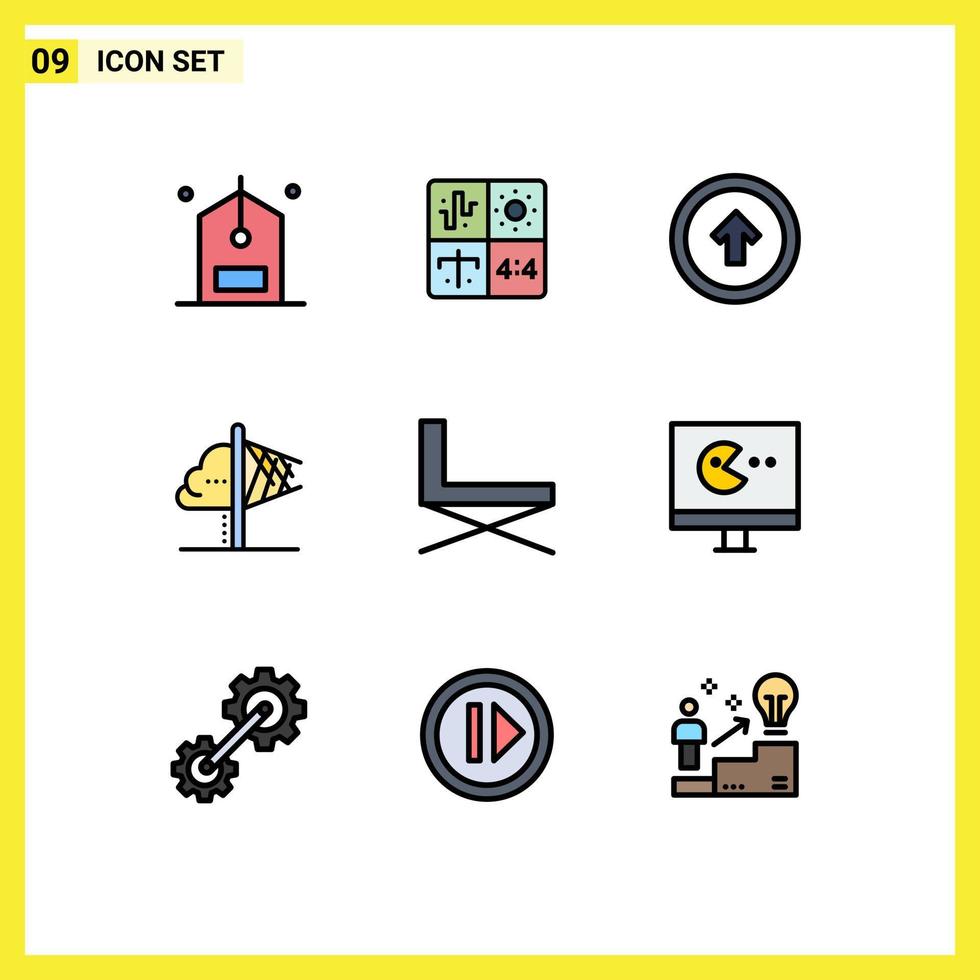 Stock Vector Icon Pack of 9 Line Signs and Symbols for imagination creativity engineering up user Editable Vector Design Elements