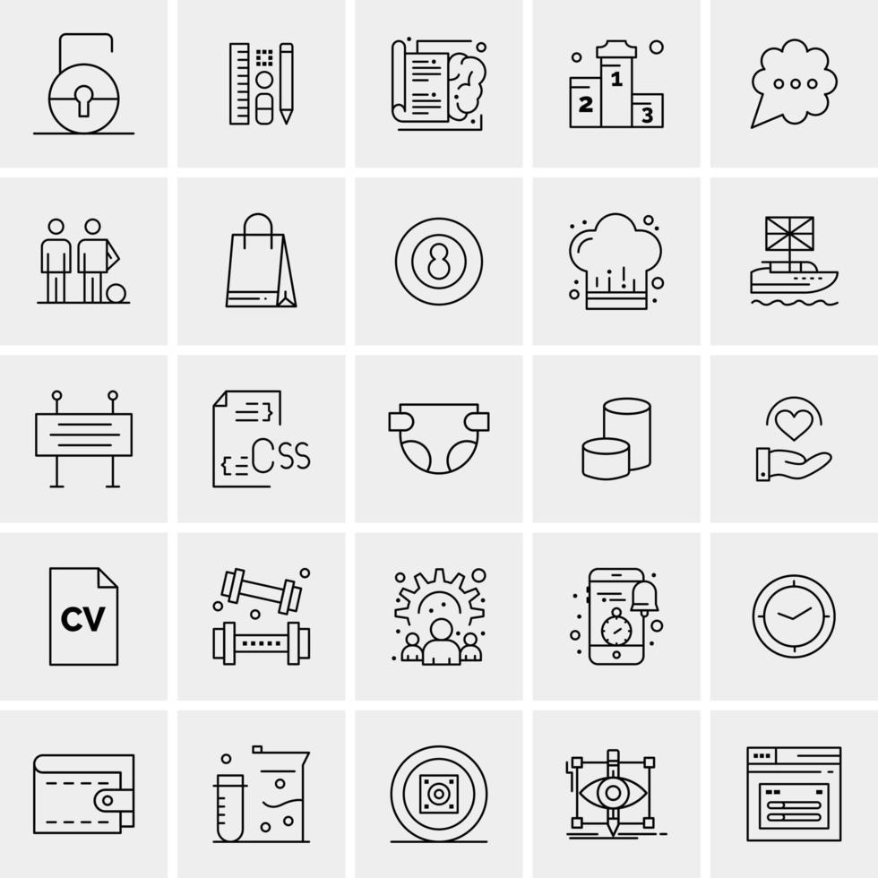 25 Universal Business Icons Vector Creative Icon Illustration to use in web and Mobile Related project