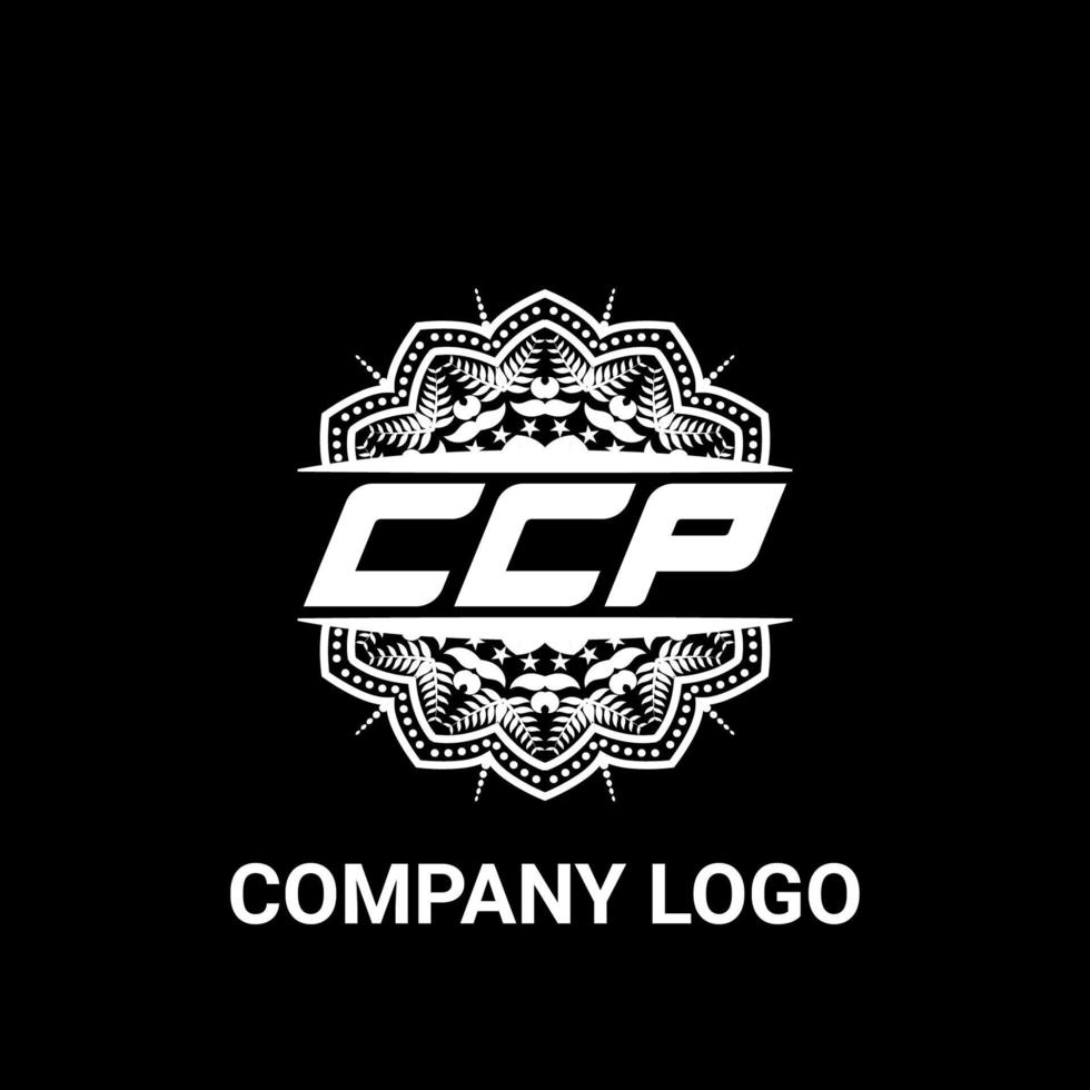 CCP letter royalty mandala shape logo. CCP brush art logo. CCP logo for a company, business, and commercial use. vector
