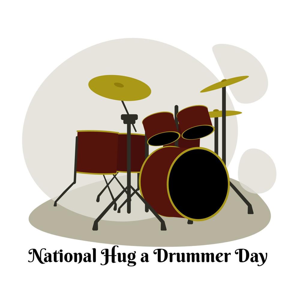 National Hug a Drummer Day, idea for poster, banner or flyer vector