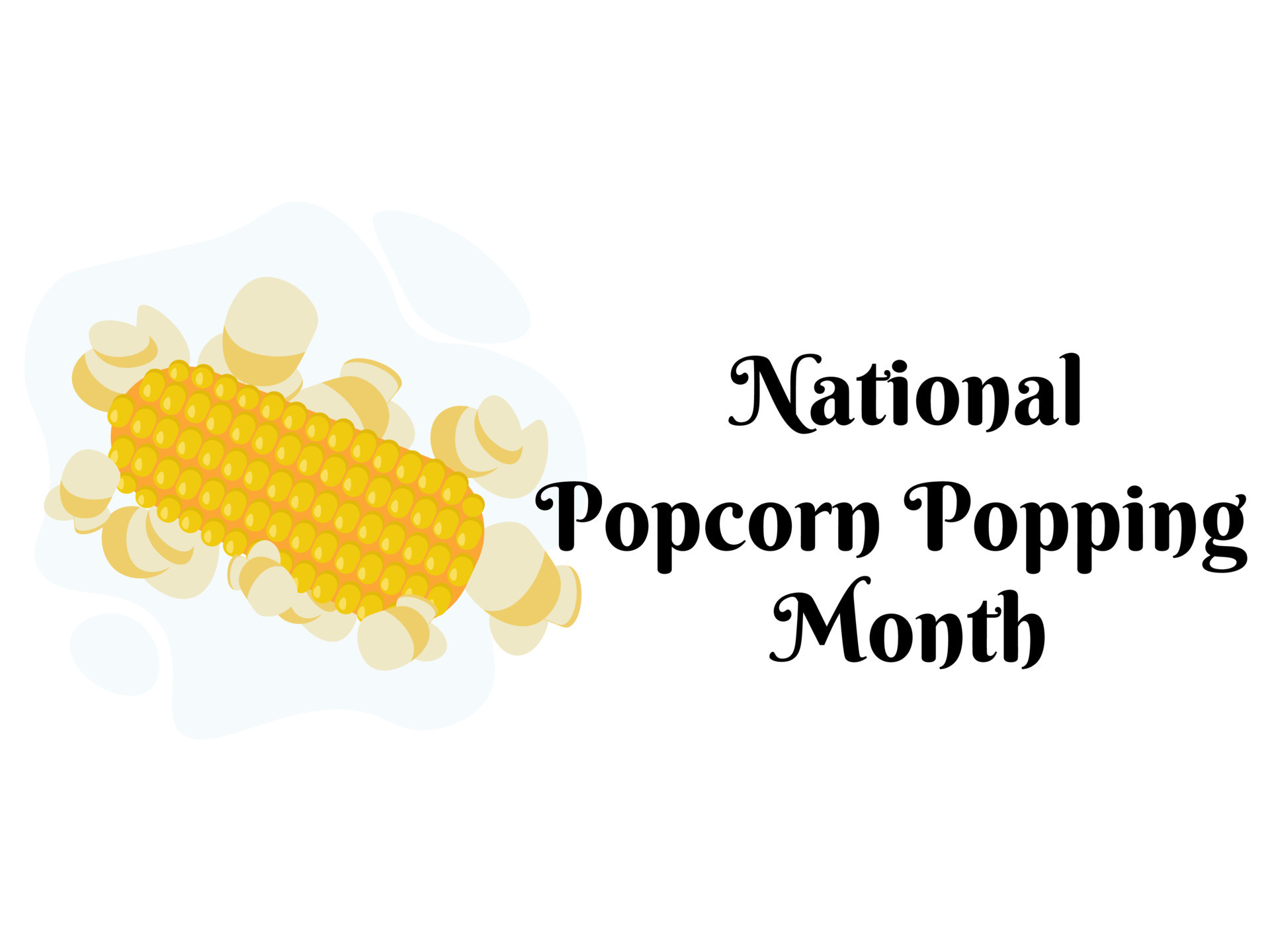 National Popcorn Popping Month, idea for poster, banner, flyer or