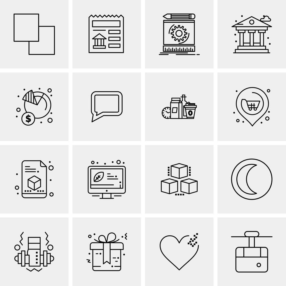 16 Business Universal Icons Vector Creative Icon Illustration to use in web and Mobile Related project