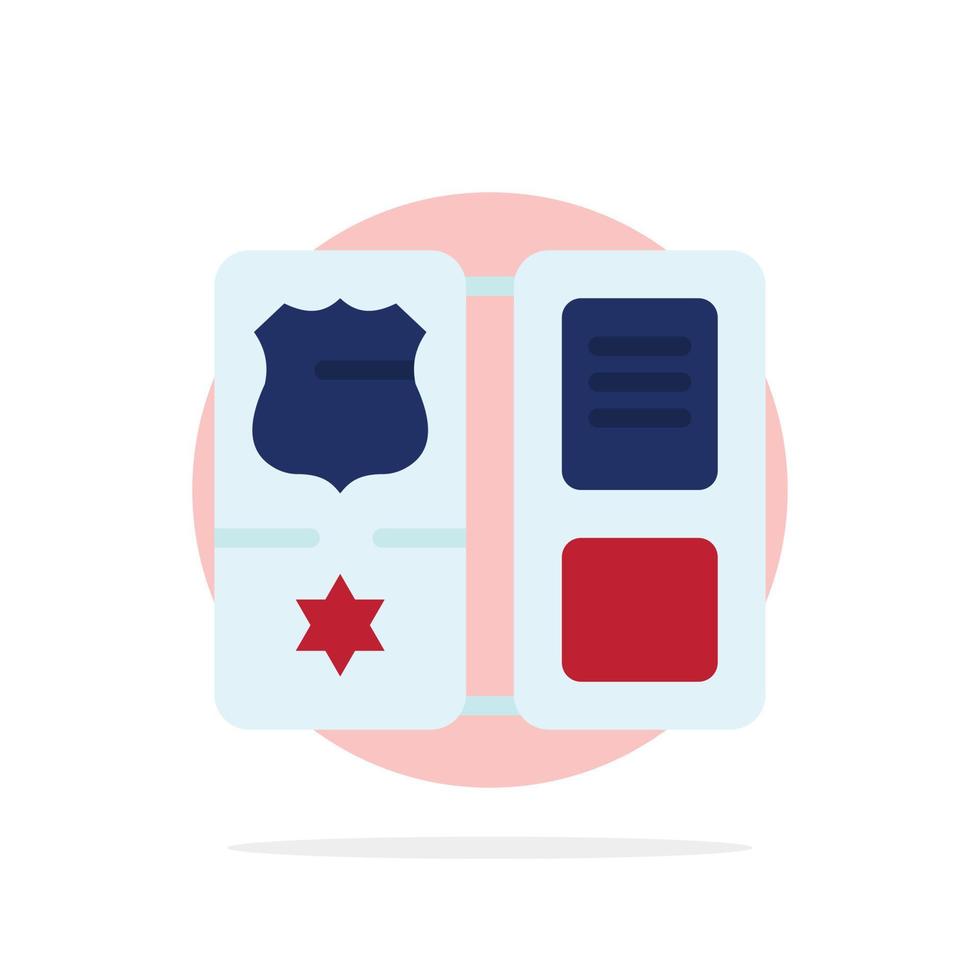 Book Shield American Star Abstract Circle Background Flat color Icon vector