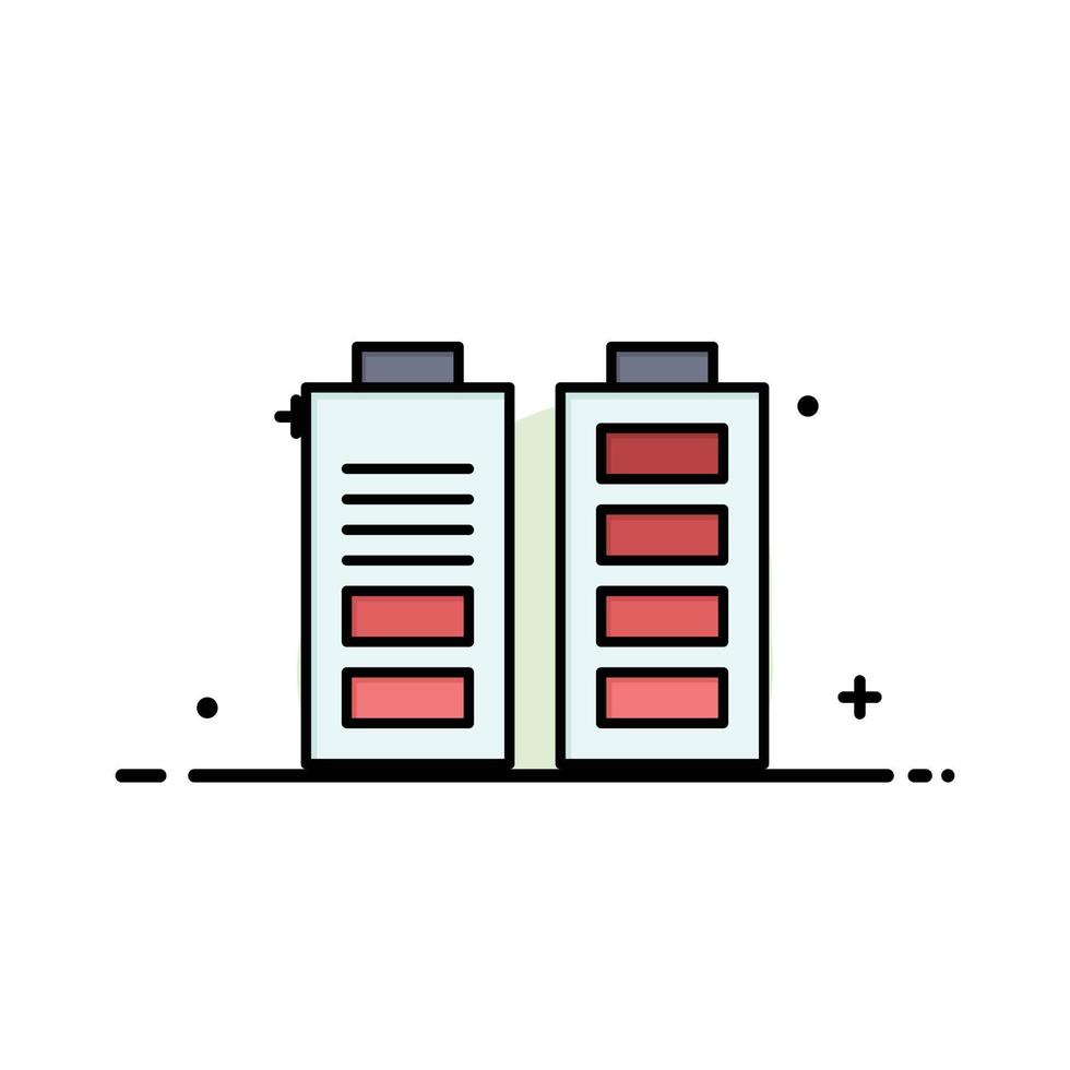 Accumulator Battery Power Full Business Logo Template Flat Color vector