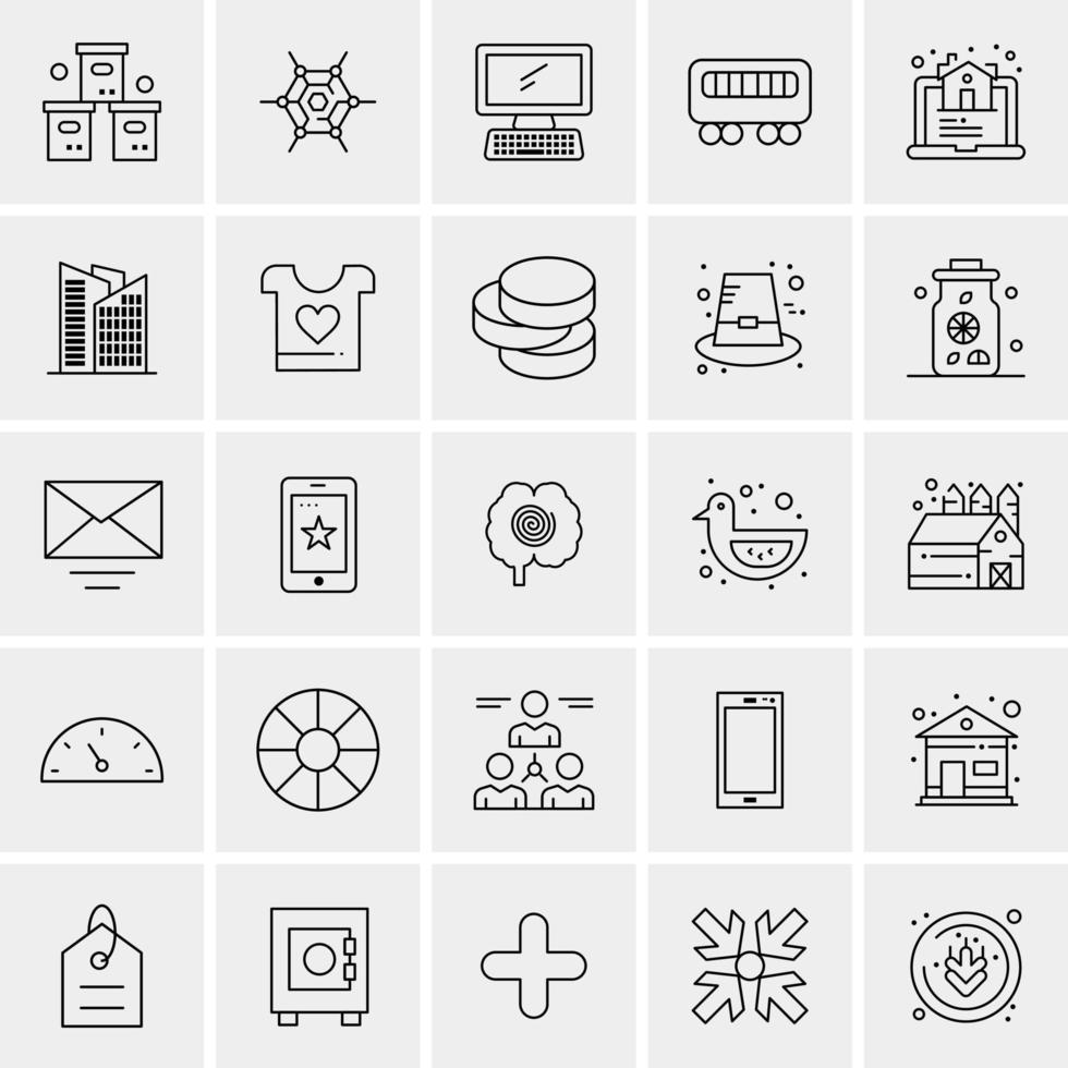 25 Universal Business Icons Vector Creative Icon Illustration to use in web and Mobile Related project