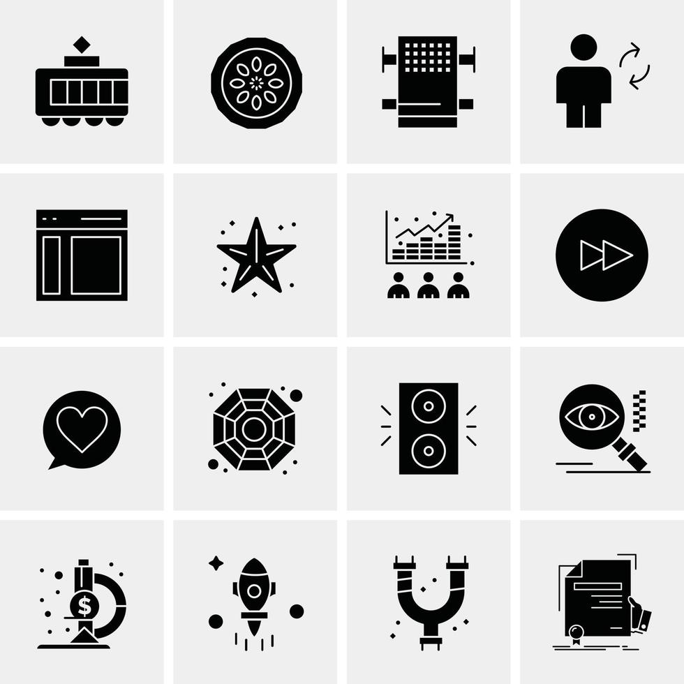16 Business Universal Icons Vector Creative Icon Illustration to use in web and Mobile Related project