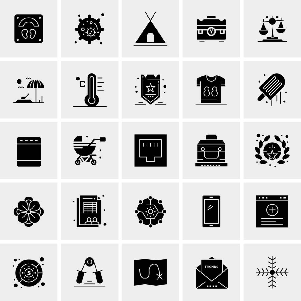 25 iconos de negocios universales vector ilustración de icono creativo para usar en proyectos relacionados con la web y dispositivos móviles