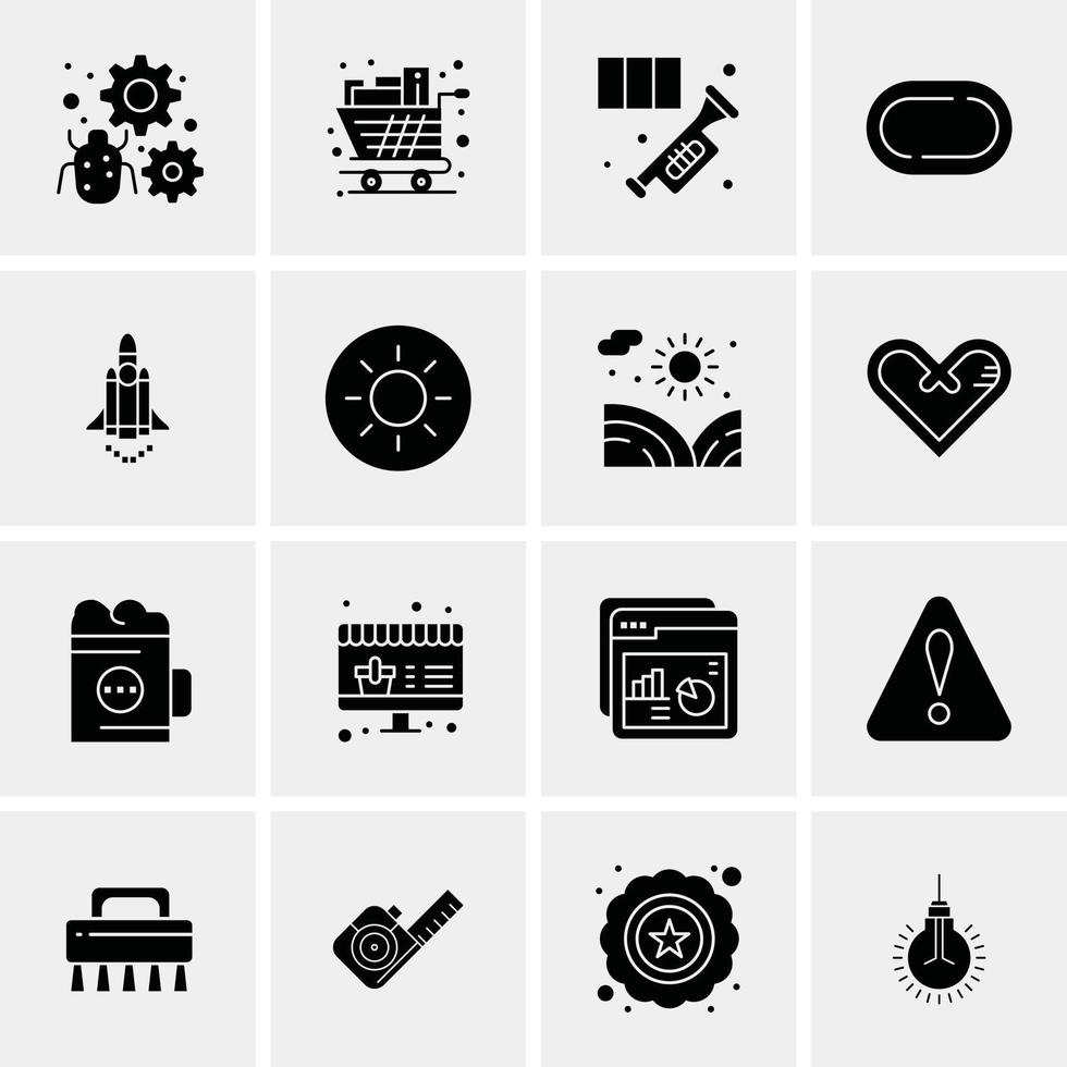 16 Business Universal Icons Vector Creative Icon Illustration to use in web and Mobile Related project