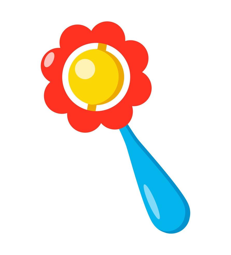 Rattle toy icon. Colorful rattle for little kid. Vector illustration.