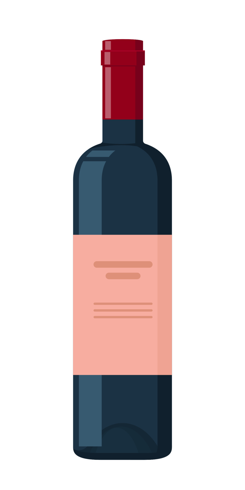 red wine bottle cartoon