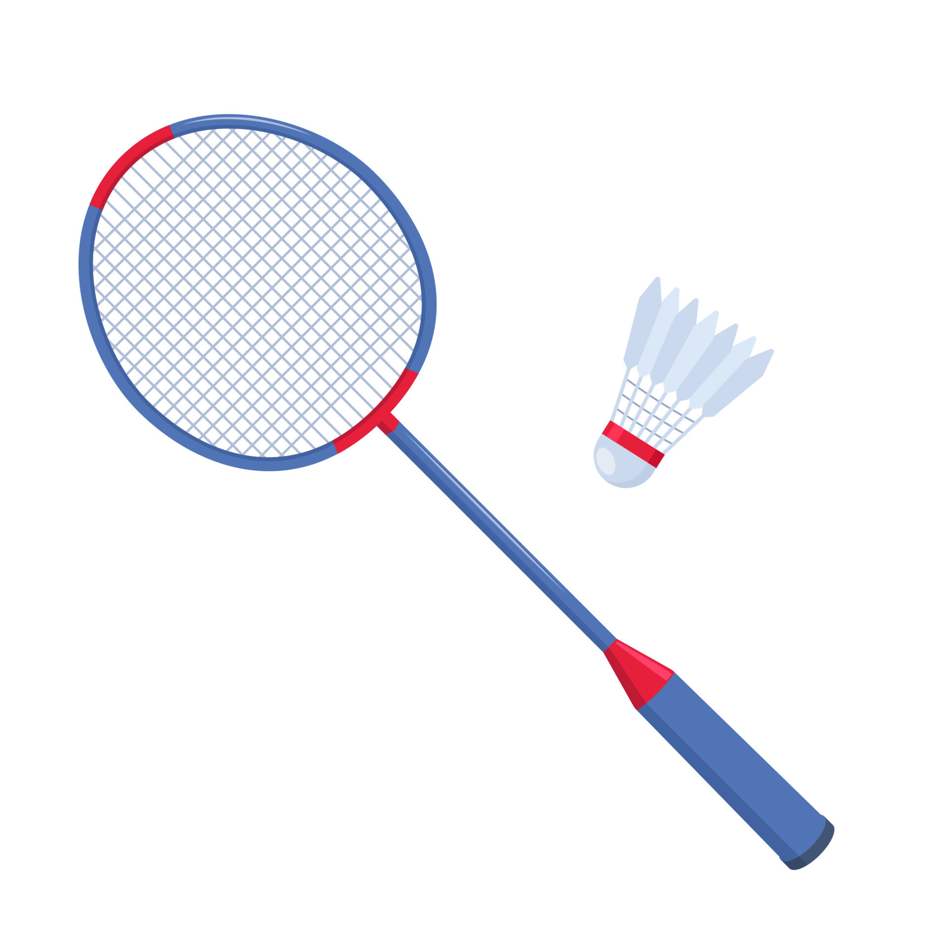Badminton Racket and Shuttlecock. Vector Illustration of sports equipment. 15410502 Vector Art