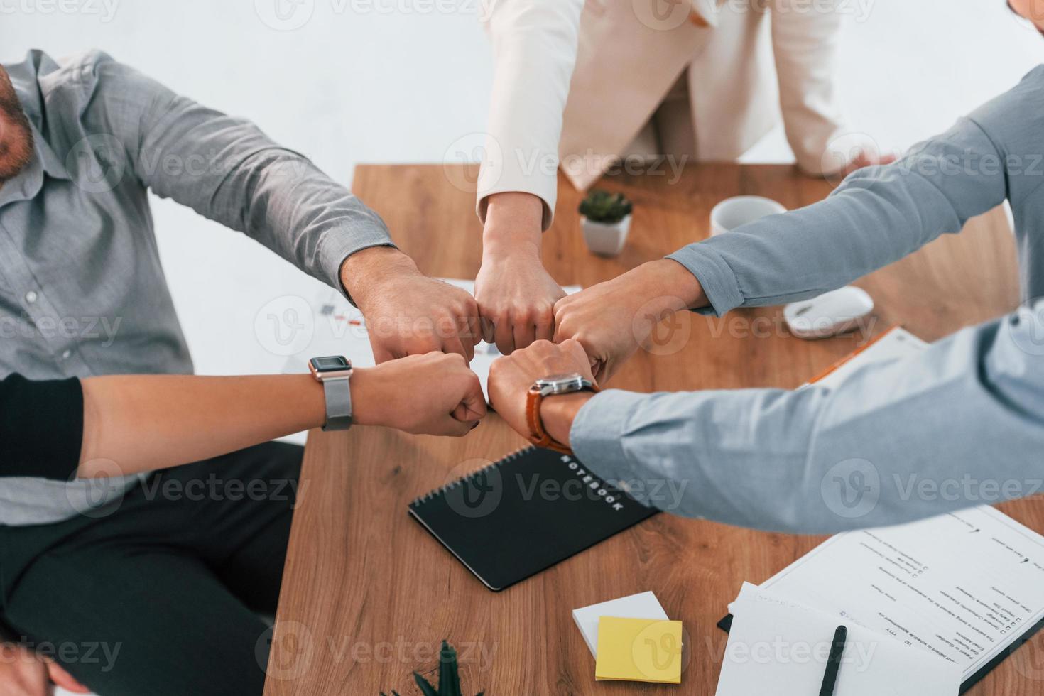 Smart employees. Group of business people that working on the project in the office photo