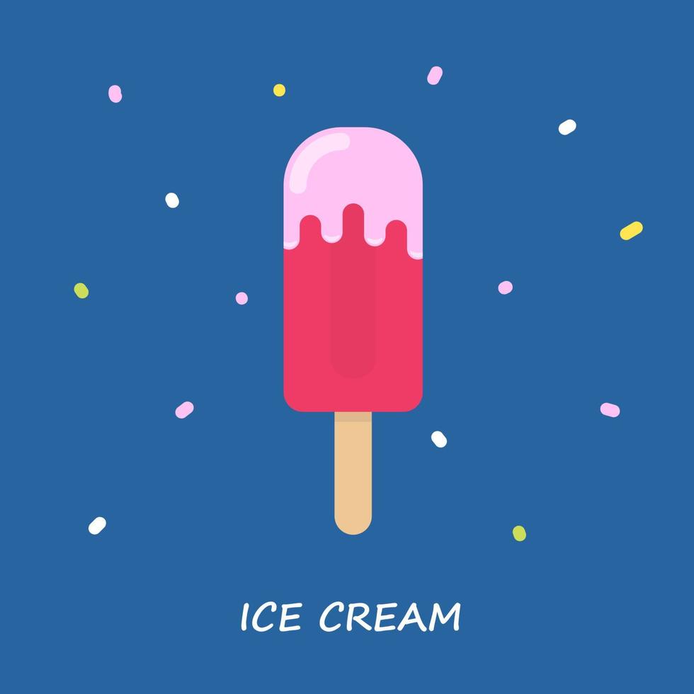 hermosa ilustración vectorial de helado de sabor. vector