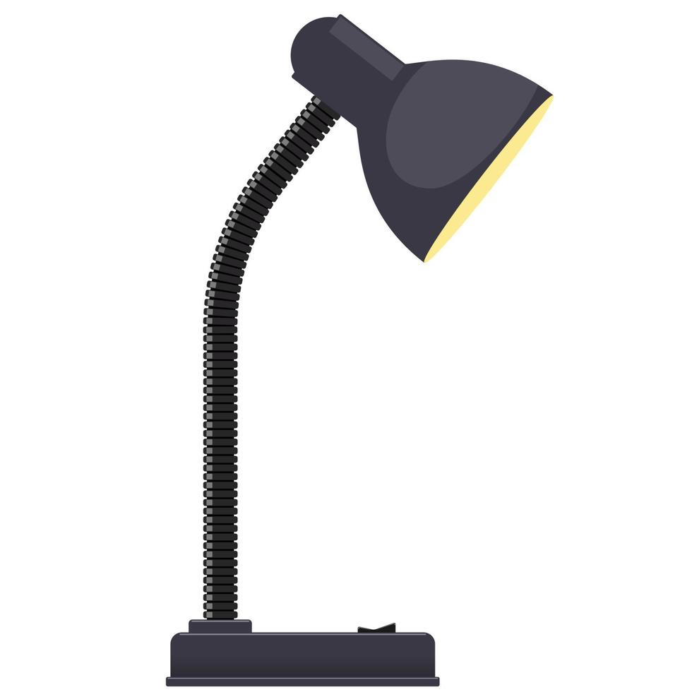Modern table lamp icon, flat design style. Desk lamp. Vector illustration.