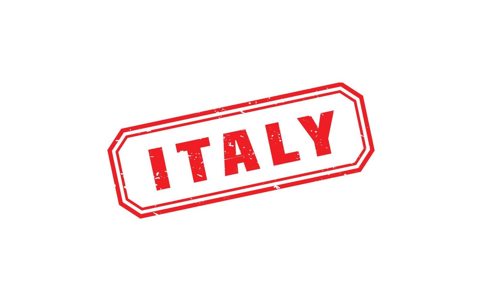 ITALY stamp rubber with grunge style on white background vector