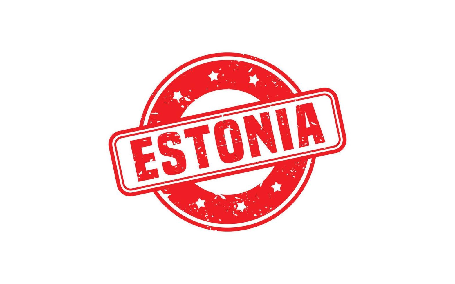 ESTONIA stamp rubber with grunge style on white background vector