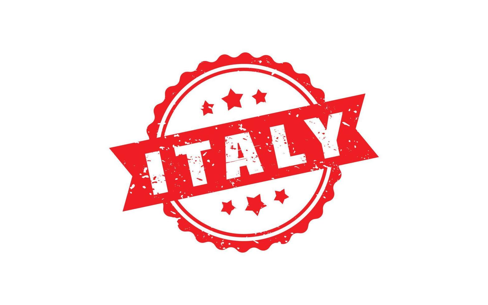 ITALY stamp rubber with grunge style on white background vector