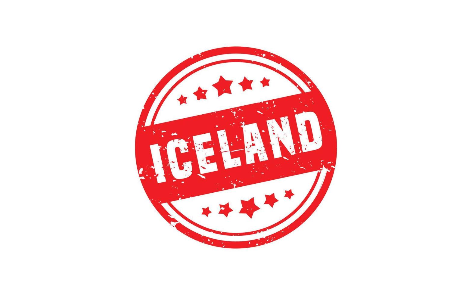 ICELAND stamp rubber with grunge style on white background vector