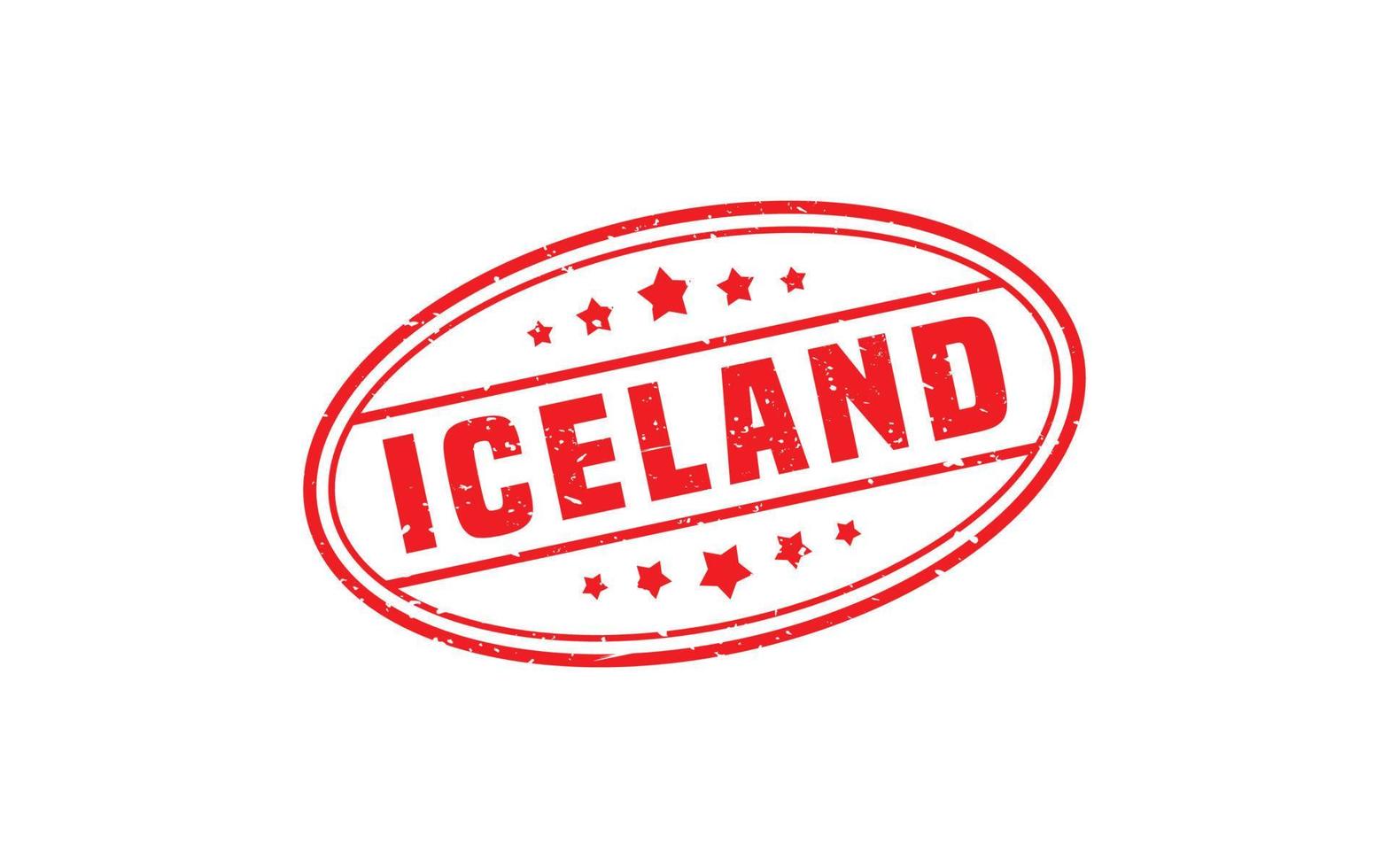 ICELAND stamp rubber with grunge style on white background vector