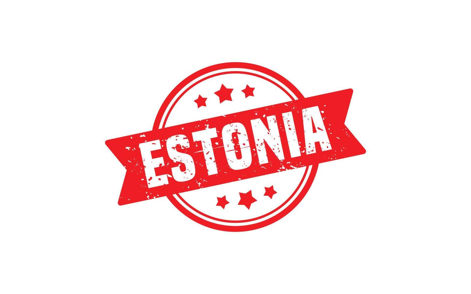 ESTONIA stamp rubber with grunge style on white background vector