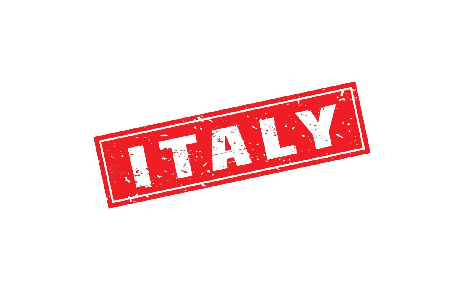 ITALY stamp rubber with grunge style on white background vector