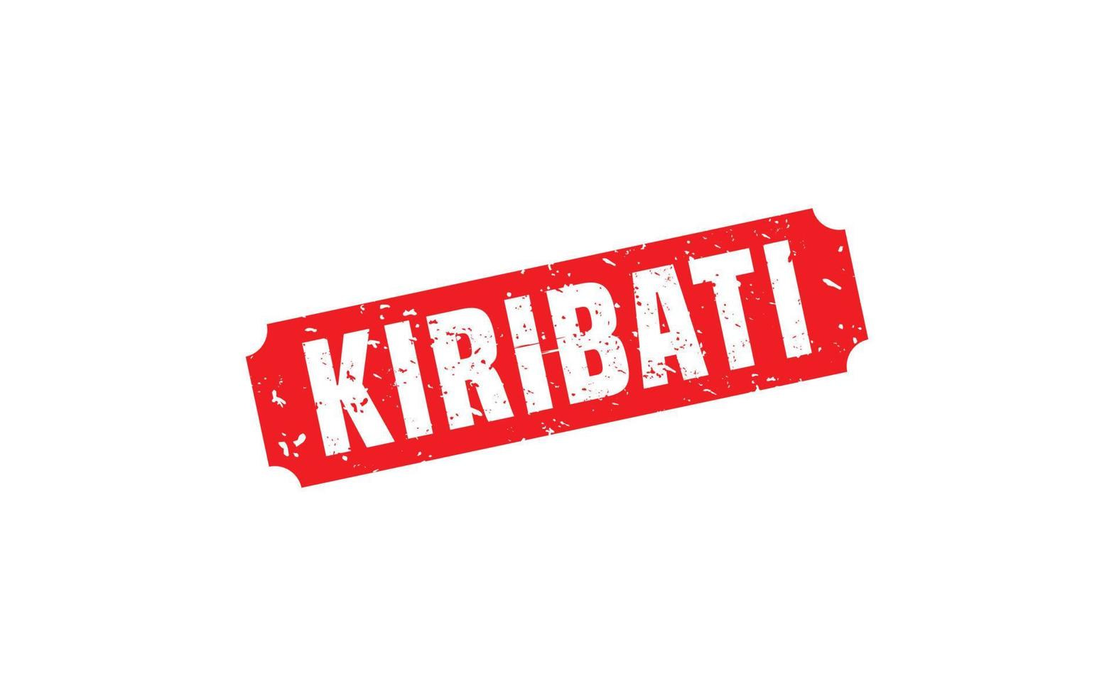 goma de sello de kiribati con estilo grunge sobre fondo blanco vector