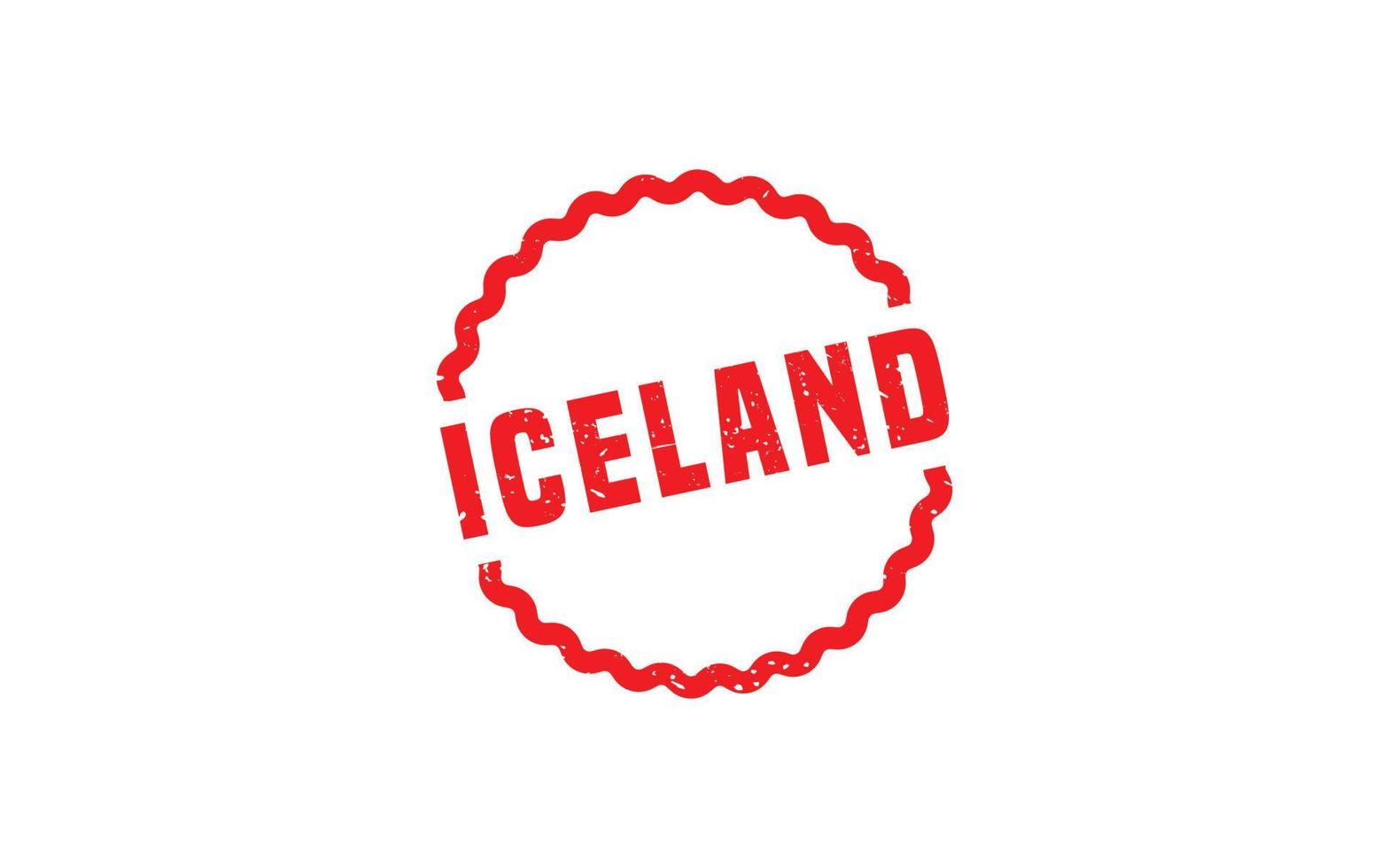 Goma de sello de islandia con estilo grunge sobre fondo blanco vector