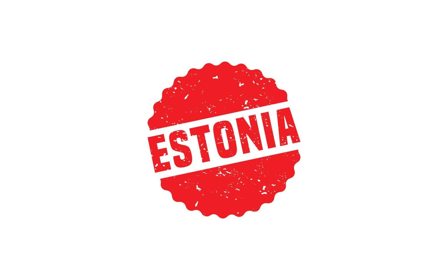 ESTONIA stamp rubber with grunge style on white background vector