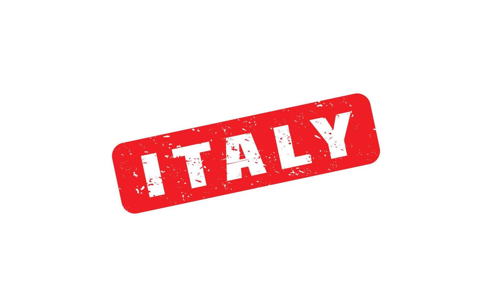 ITALY stamp rubber with grunge style on white background vector