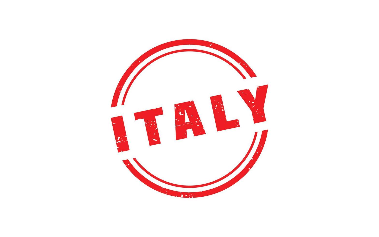 ITALY stamp rubber with grunge style on white background vector