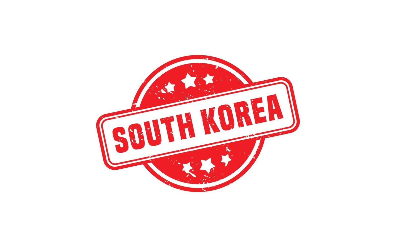 SOUTH KOREA stamp rubber with grunge style on white background vector