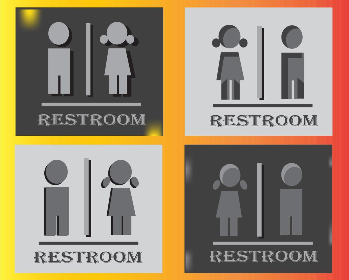 restroom bundle with free vector