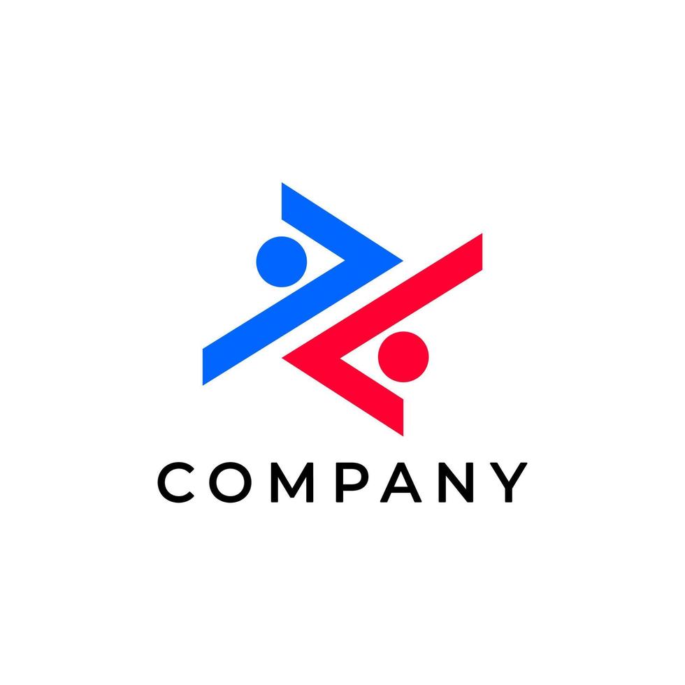 diseño de logotipo de empresa. concepto de diseño de logotipo de flecha. utilizable para logotipos de negocios y tecnología vector