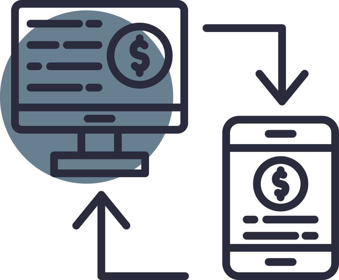Online Transfer Creative Icon Design vector
