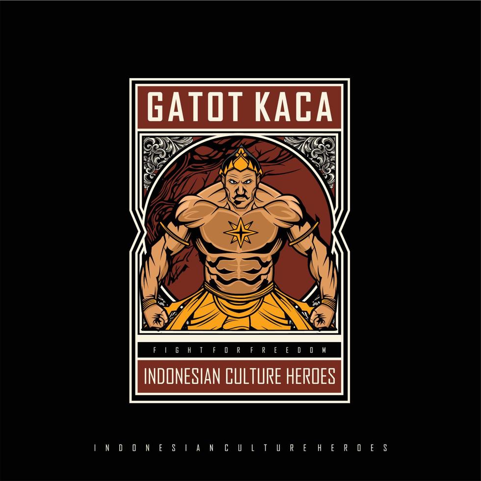 ilustración de héroes de la cultura indonesia vector