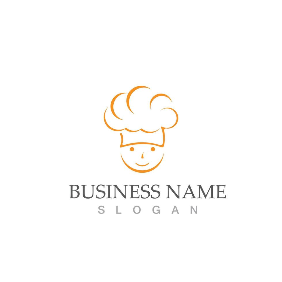 Head chef logo icon design template vector