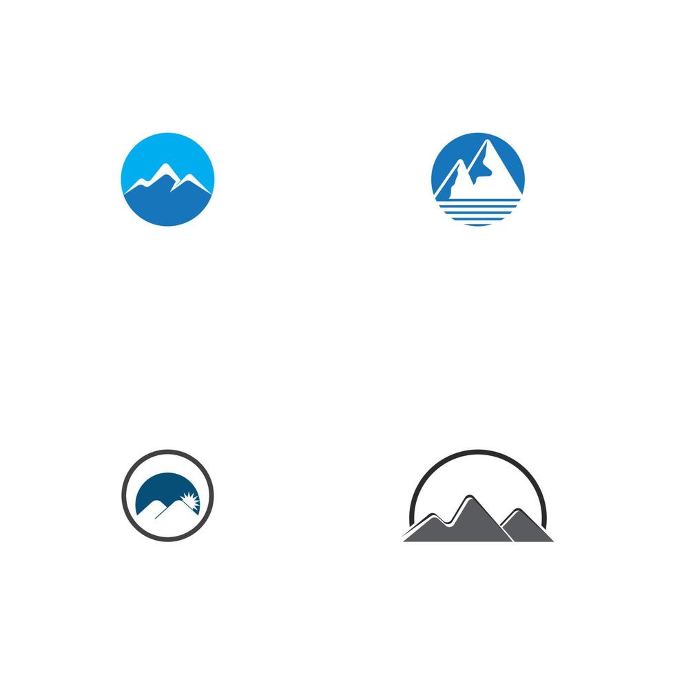 diseño de icono de logotipo de montaña vector