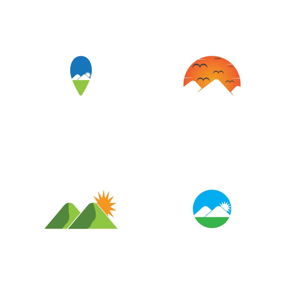 diseño de icono de logotipo de montaña vector