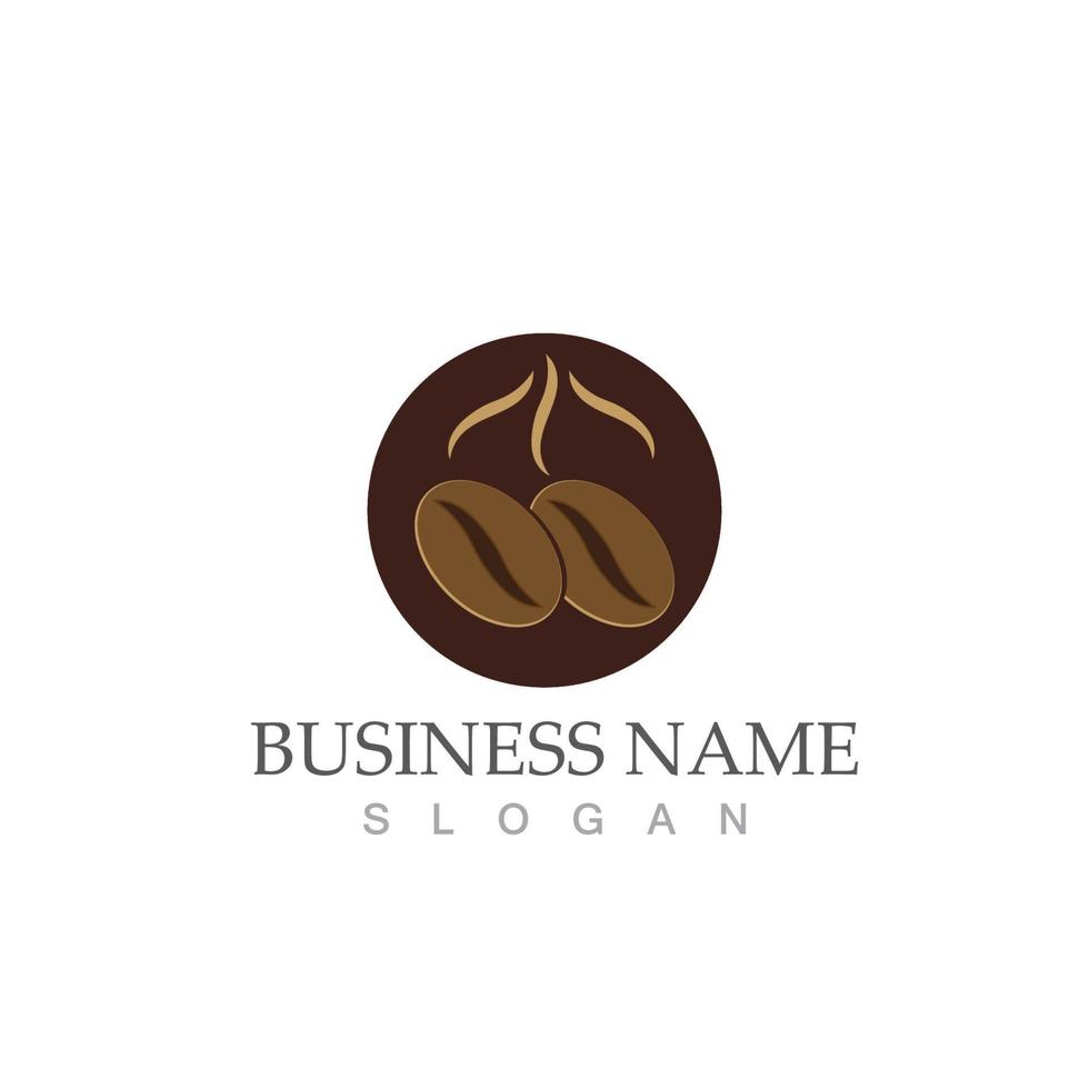 Coffee beans logo template vector icon