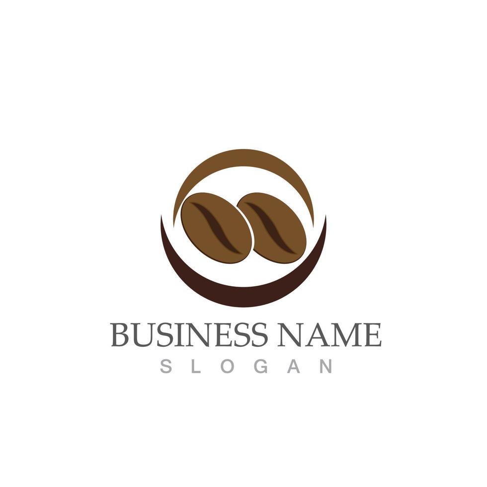 Coffee beans logo template vector icon
