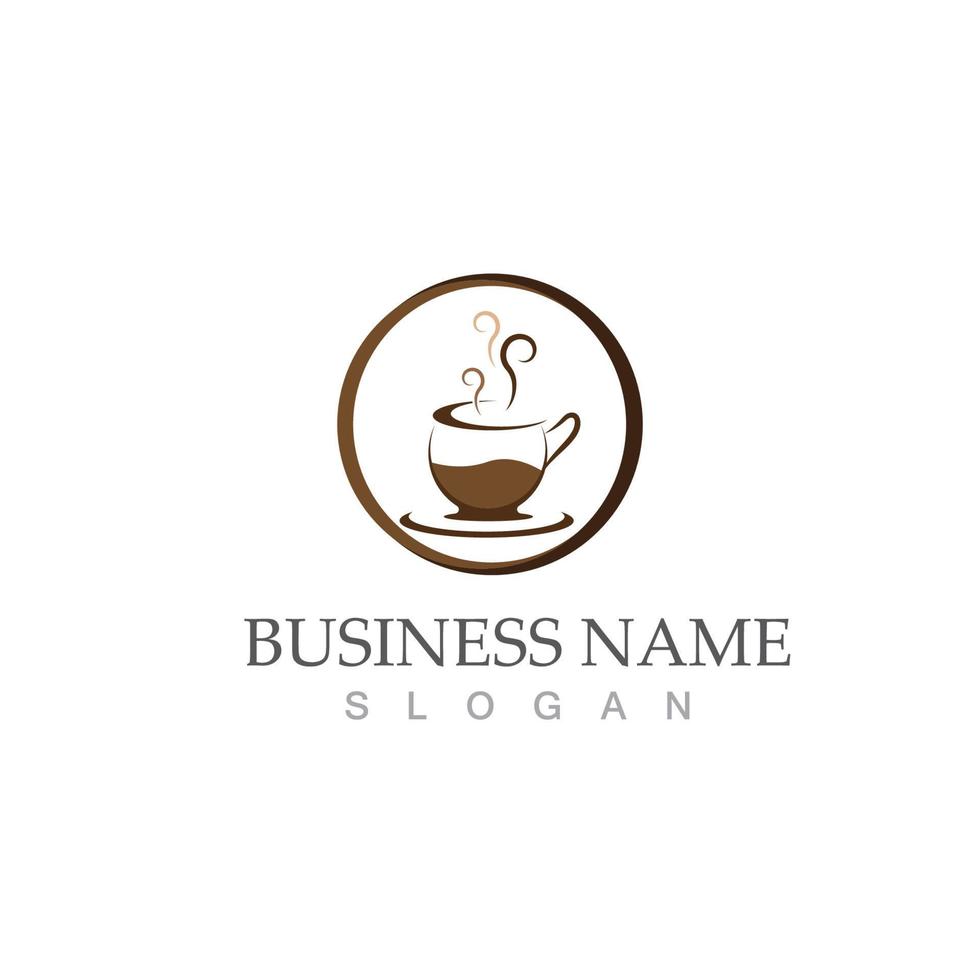 plantilla de logotipo de taza de café vector