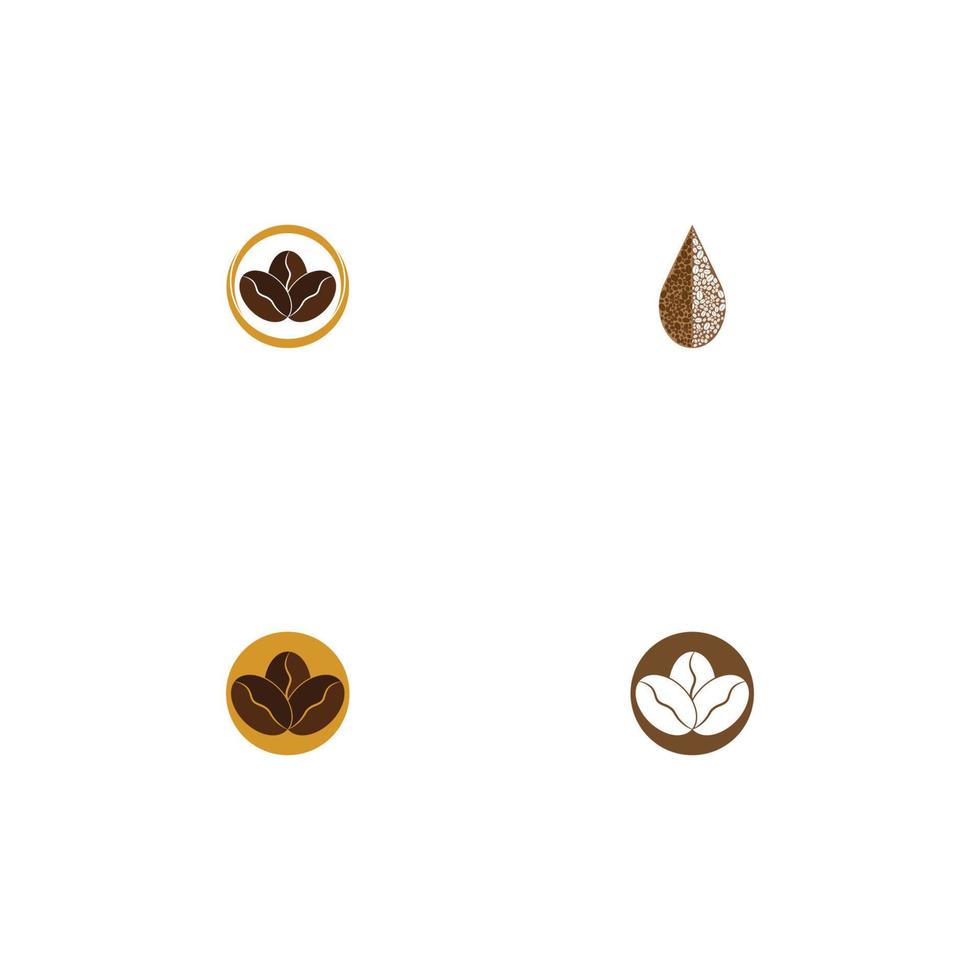 Coffee beans logo template vector icon