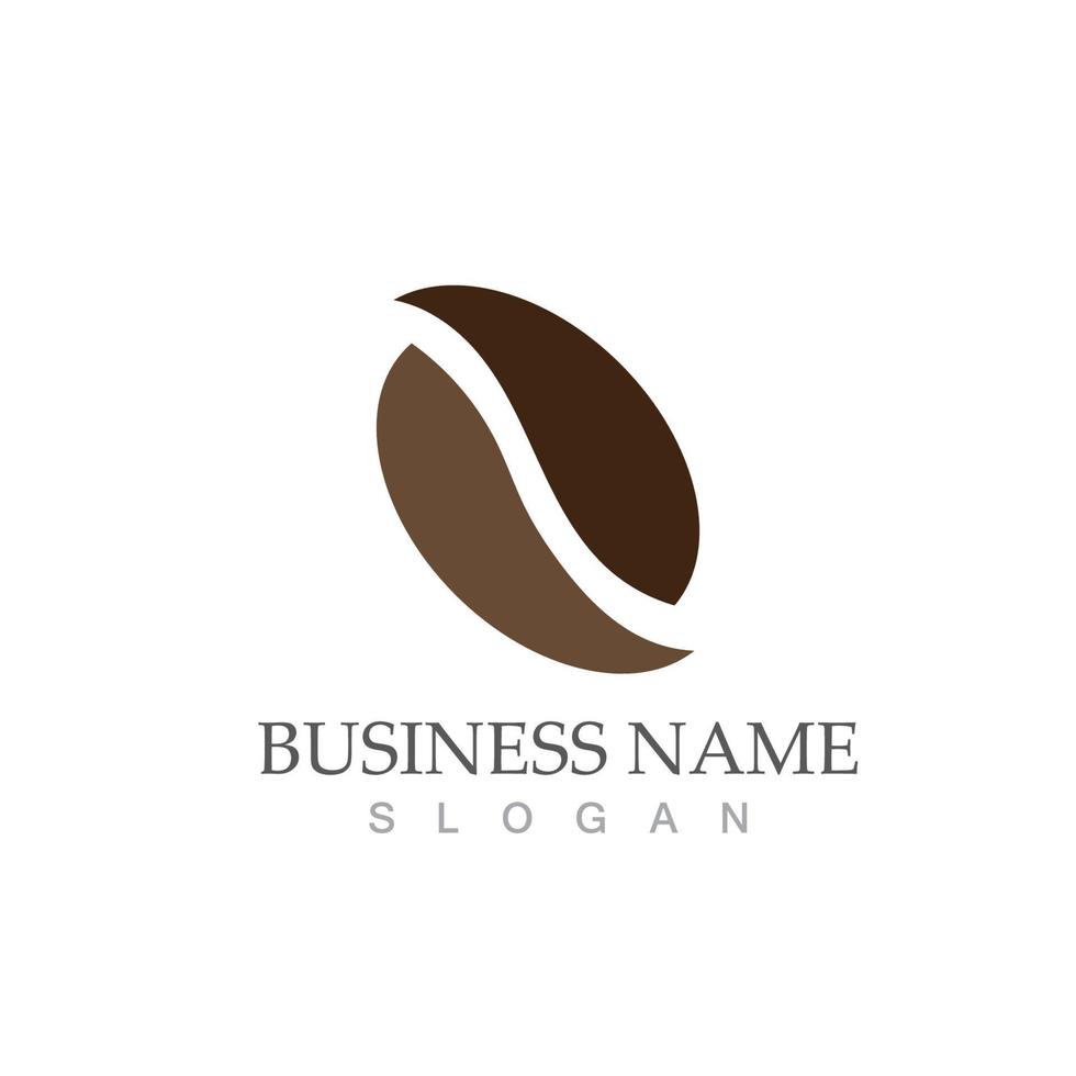 Coffee beans logo template vector icon